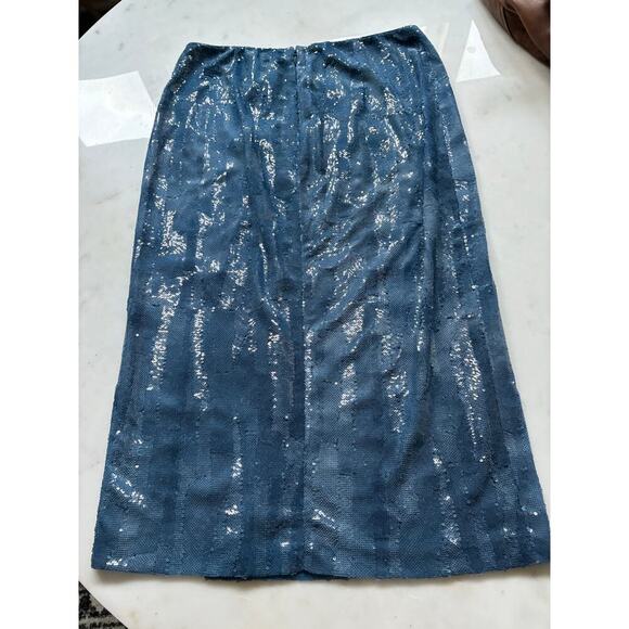 Ralph Lauren Collection Purple Label Embellished Tulle Pencil Skirt Sequin Wrap - Picture 10 of 11